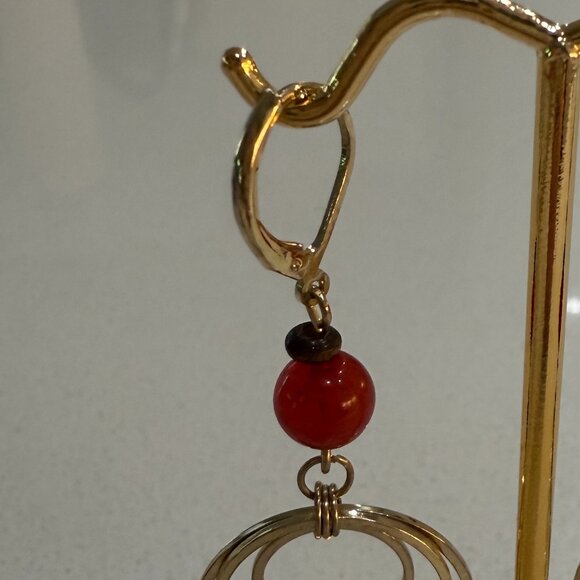 Lever Back Bead and Hoop Earrings - Picture 4 of 4